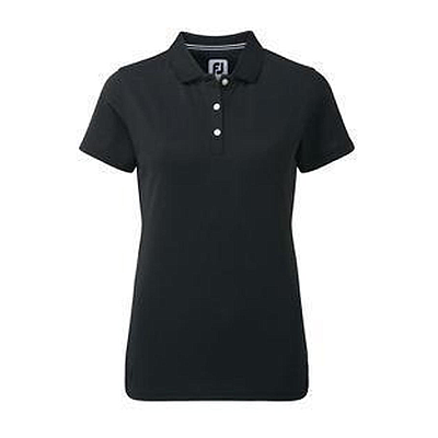 FJ WMNS STRETCH PIQUE SOLID POLO BLACK